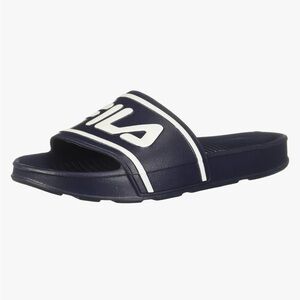 FILA Kids Sleek Slide Sandal Flip Flops Blue White Size 2